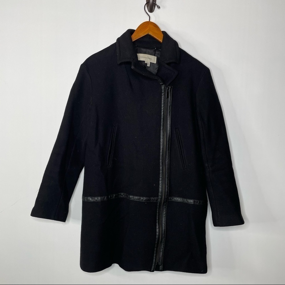 Gerard Darel Black Wool Blend Coat Size 6